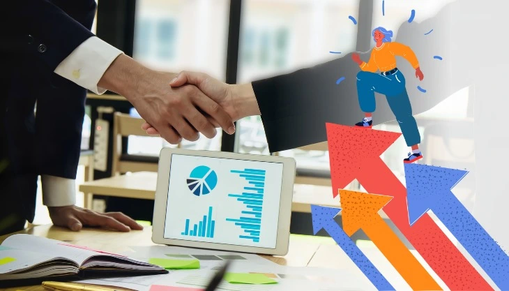 AdCrest creative team executing advertising campaign with designers and strategists collaborating on digital and print media ideas